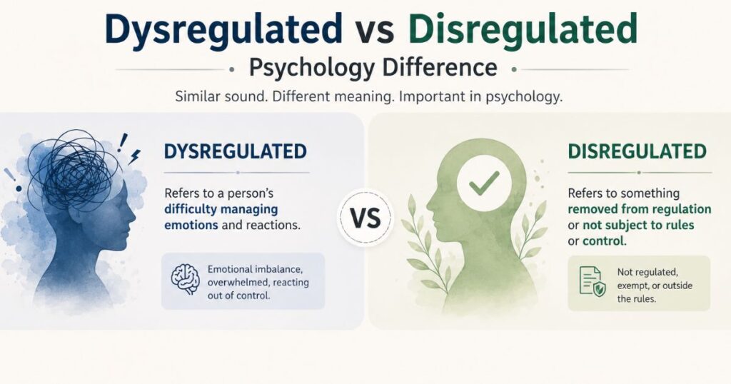 Dysregulated vs Disregulated Psychology Difference