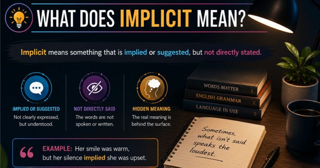 What does implicit mean?