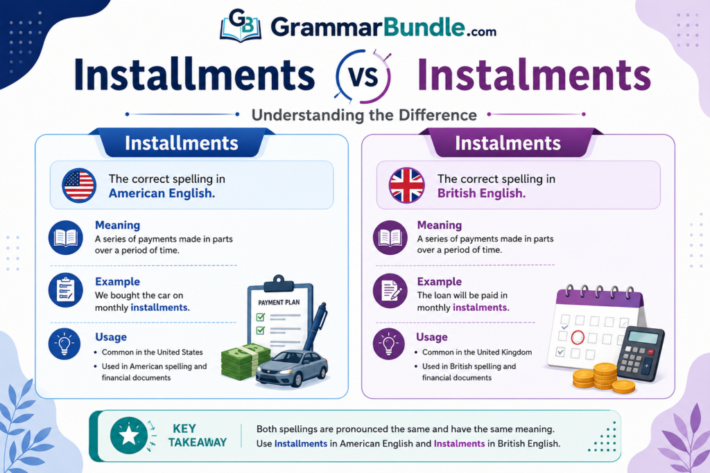 Instalments Or Installments
