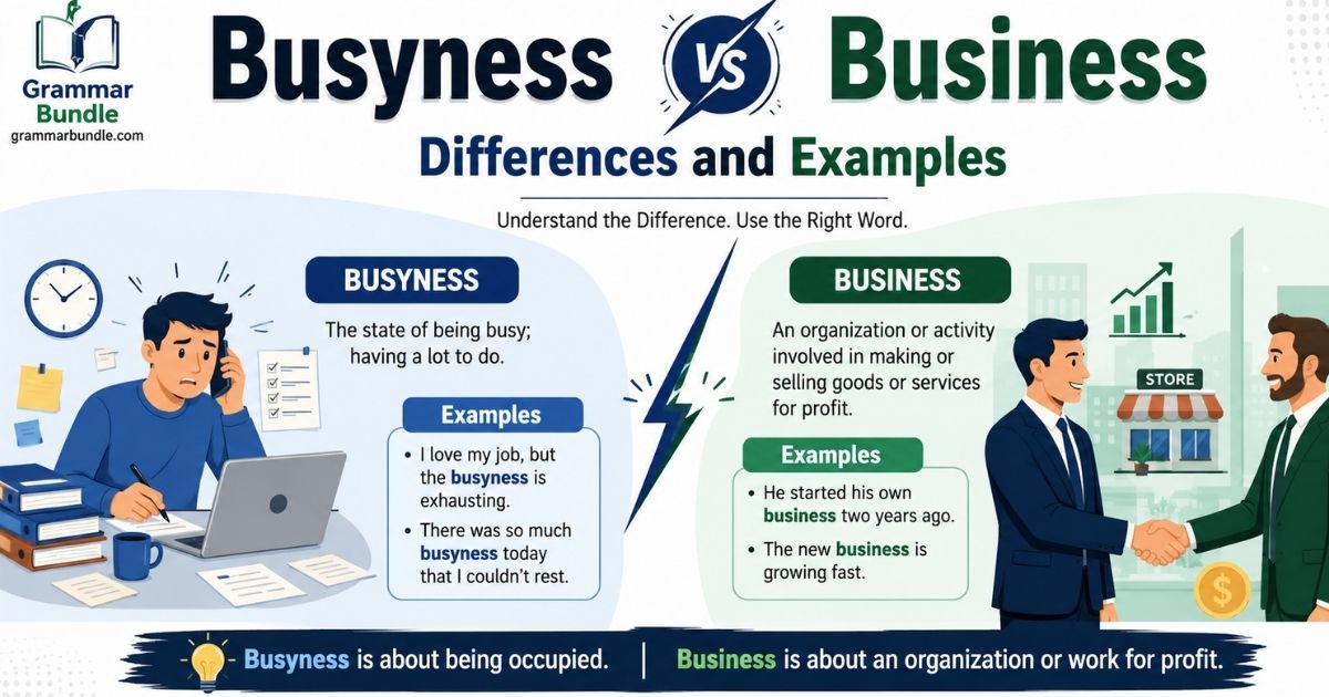 Busyness vs Business Clear Differences Explained