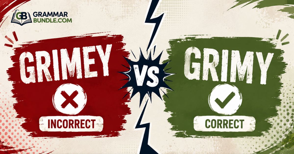 Grimey or Grimy Common Spelling Mistake Explained