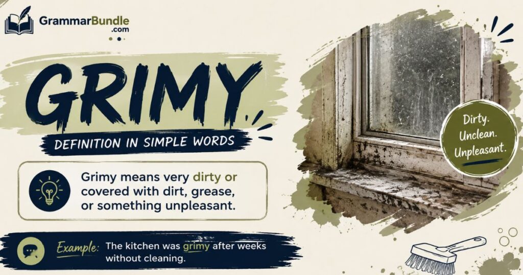 Grimy definition in simple words