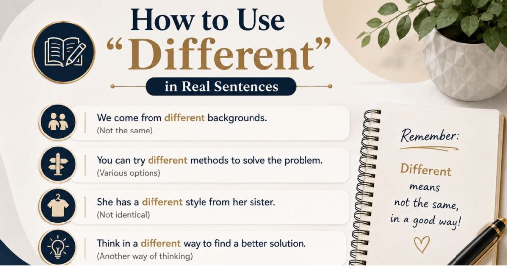 How to Use “Different” in Real Sentences