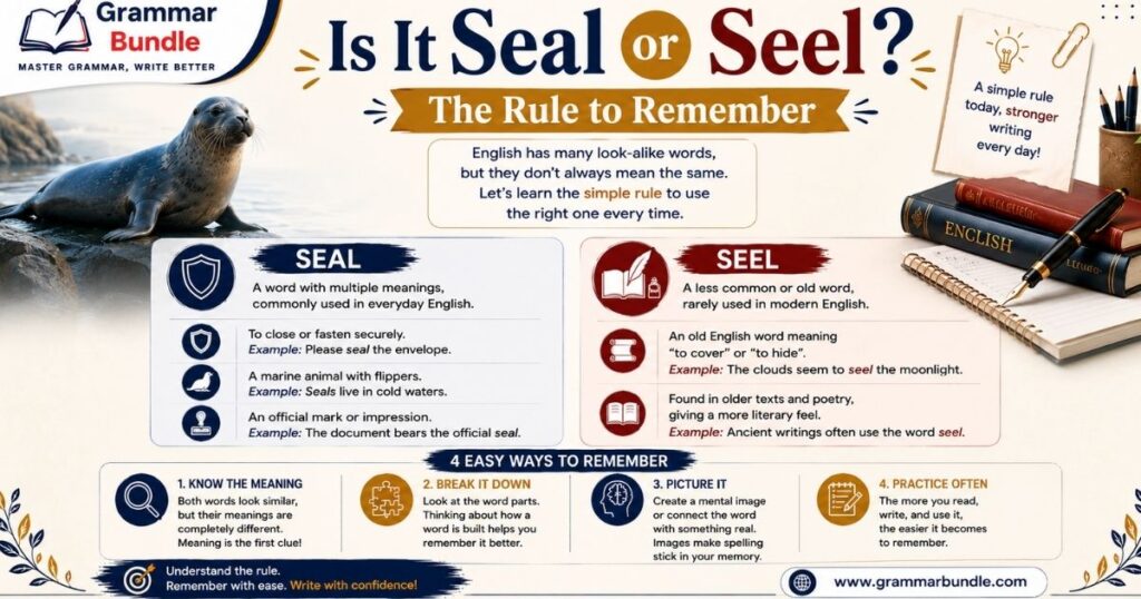 Is It Seal or Seel? The Rule to Remember