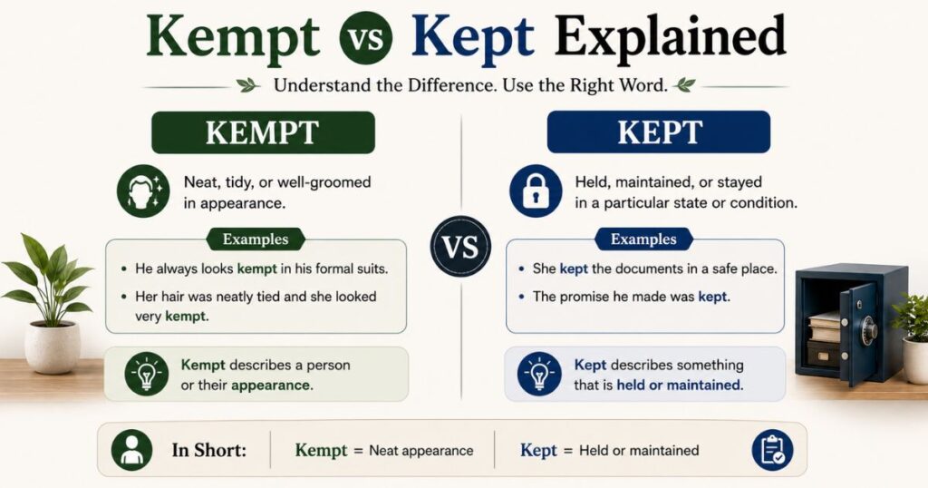 Kempt vs Kept Explained