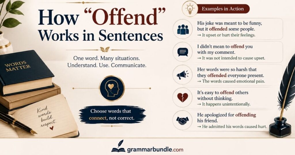Real Meaning in Action: How “Offend” Works in Sentences