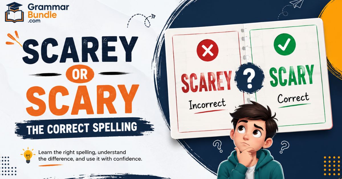 Scarey or Scary the Correct Spelling