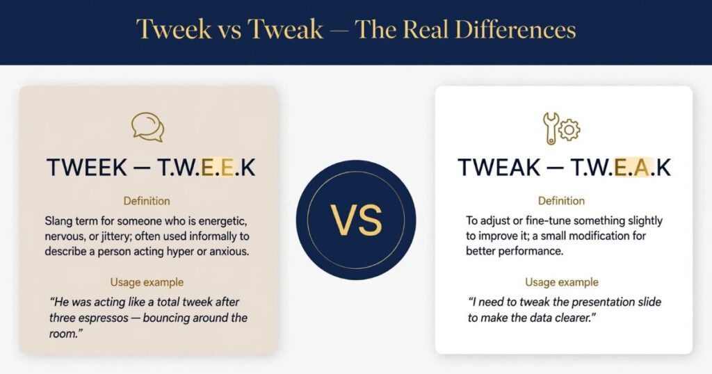 Tweek vs Tweak The Real Differences