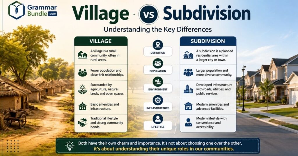 Village vs Subdivision Differences That Actually Matter