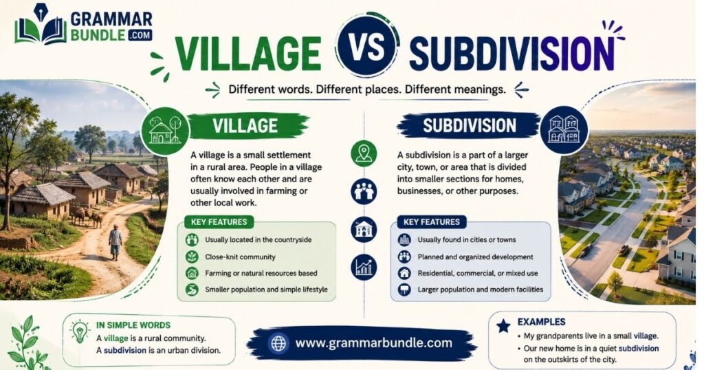 Village vs Subdivision