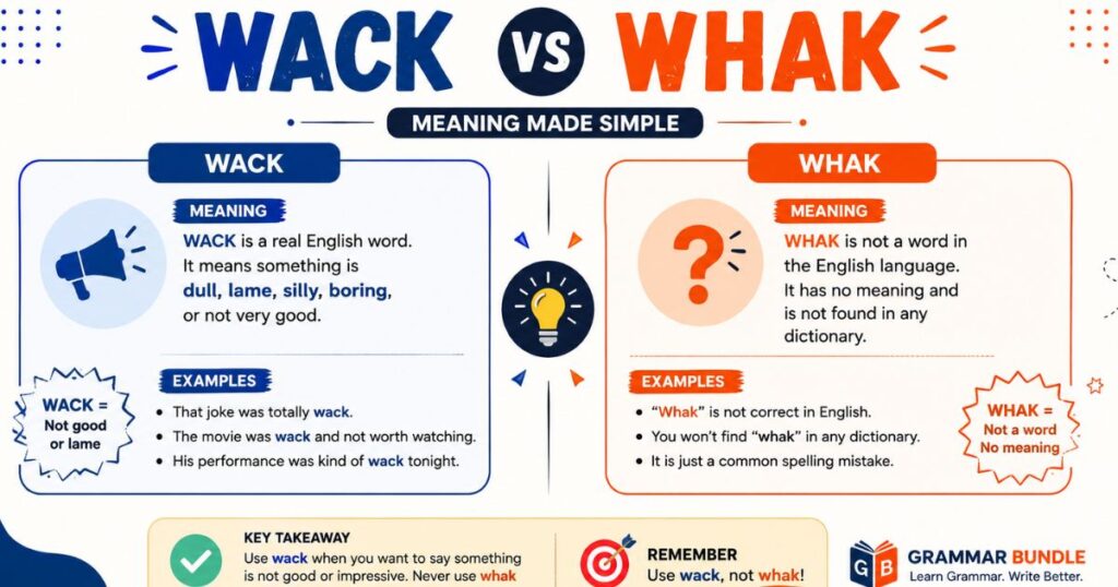 Wack or Whack Meaning: