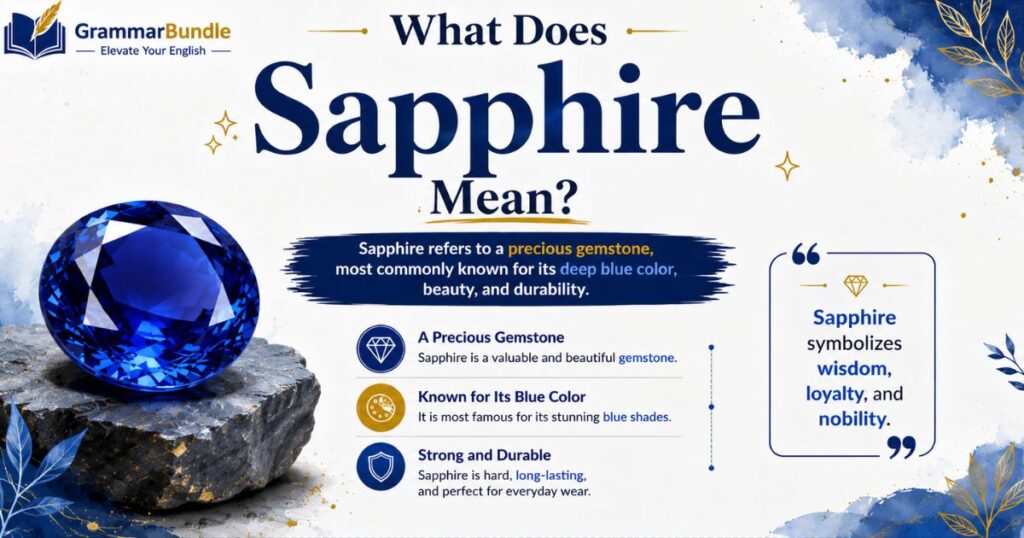 What Does Sapphire Mean?