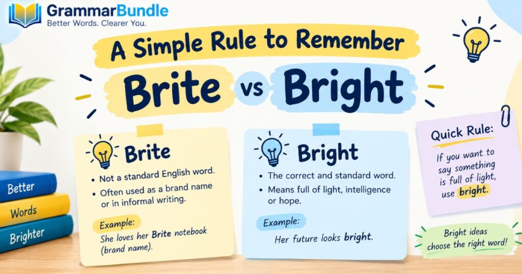 A Simple Rule to Remember Brite vs Bright