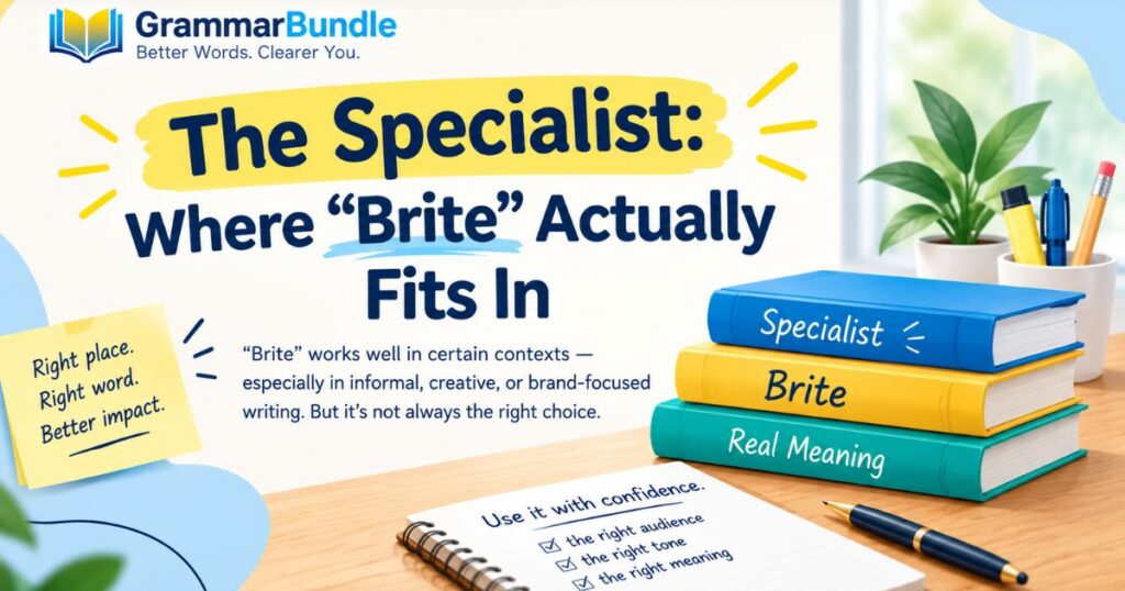 The Specialist: Where “Brite” Actually Fits In