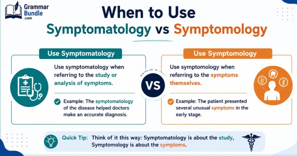 When to Use Symptomatology vs Symptomology