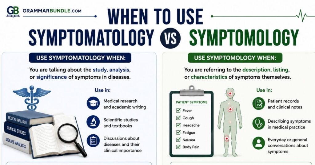 When to Use Symptomatology vs Symptomology